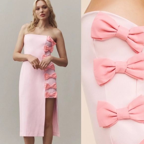 Anthropologie BHLDN Lia strapless pink dress M - Picture 2 of 7